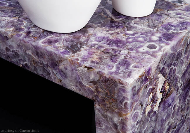 Backlit countertop shows off stunning colors