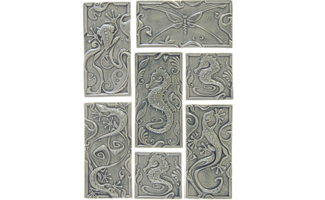 Elegant tiles with a nautical theme