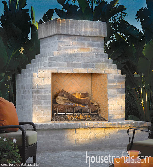 Outdoor fireplace kits offer variety