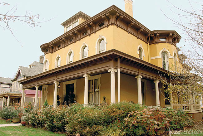 Historical home boasts cheery yellow exterior