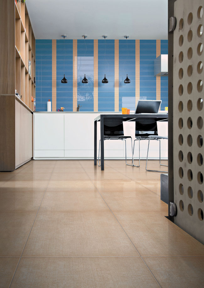 Kitchen flooring gives off a smooth feel