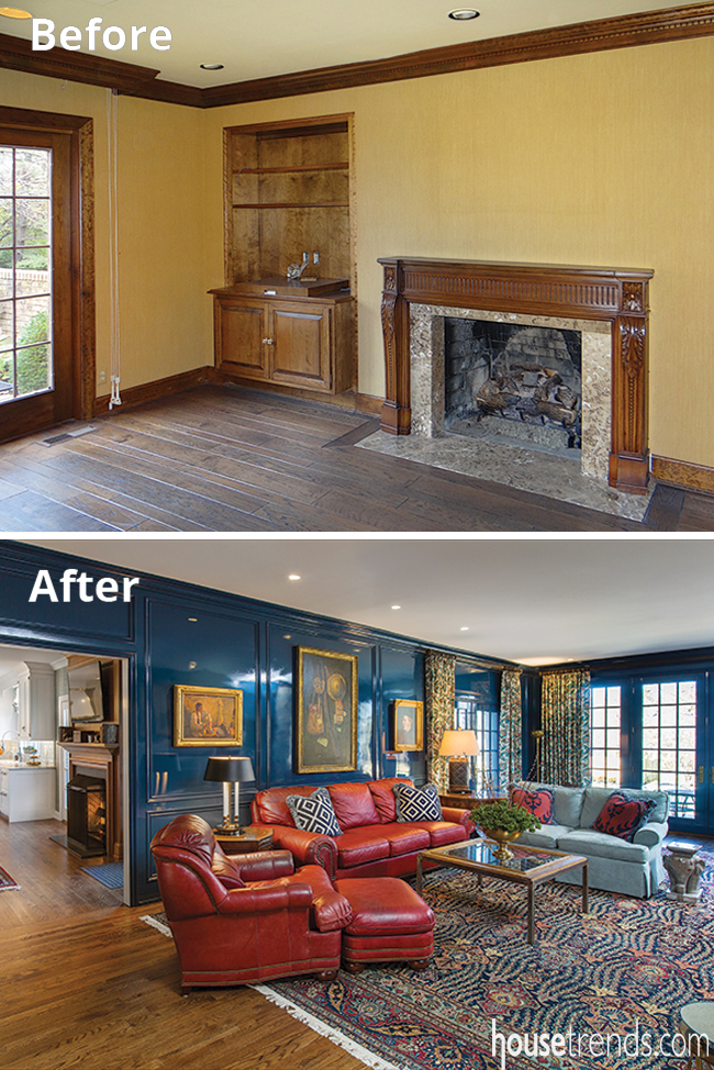 Windows complement a family room remodel