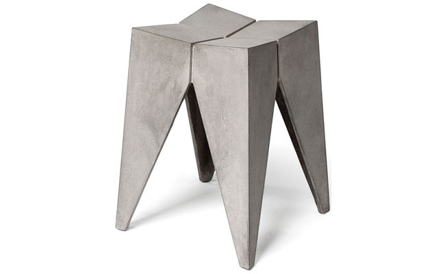 Concrete stool for indoor or outdoor use