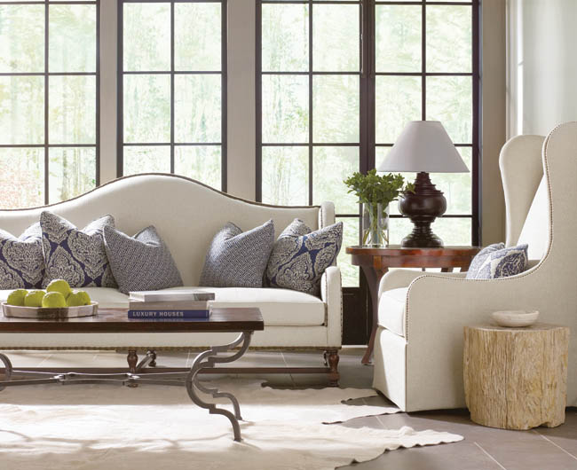 Living room furniture adds formality