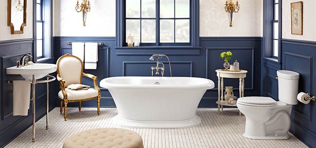 Classic bathroom with products from Carr Supply
