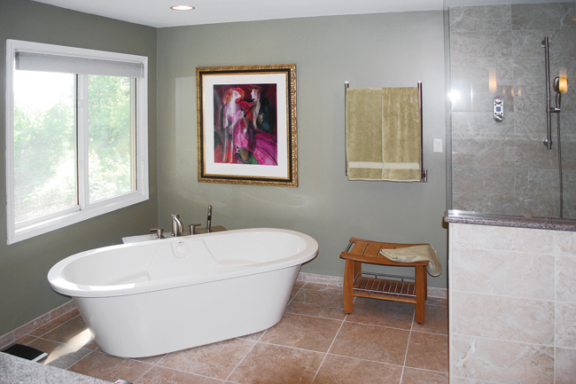 Bathroom design focuses on minimal furnishings