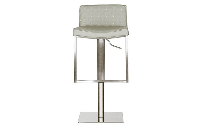 Stainless steel bar stool with adjustable seat