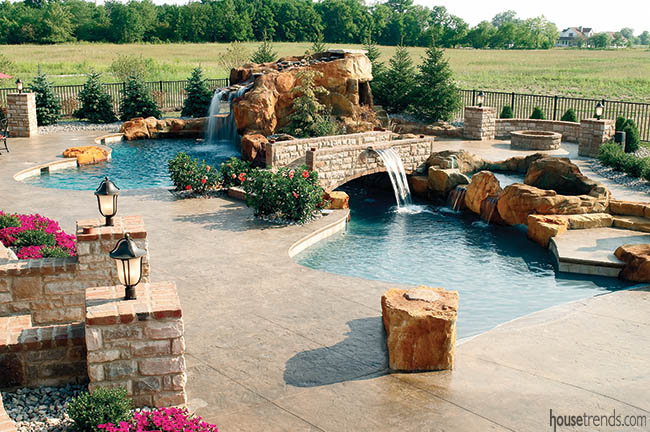 Back yard is an entertaining oasis