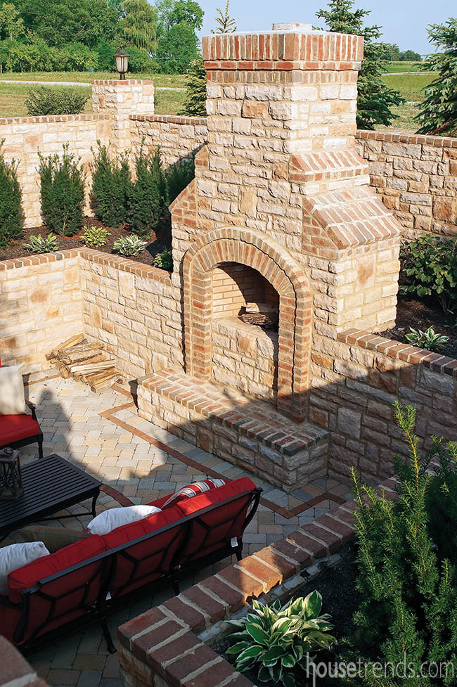 Back yard fireplace draws a crowd