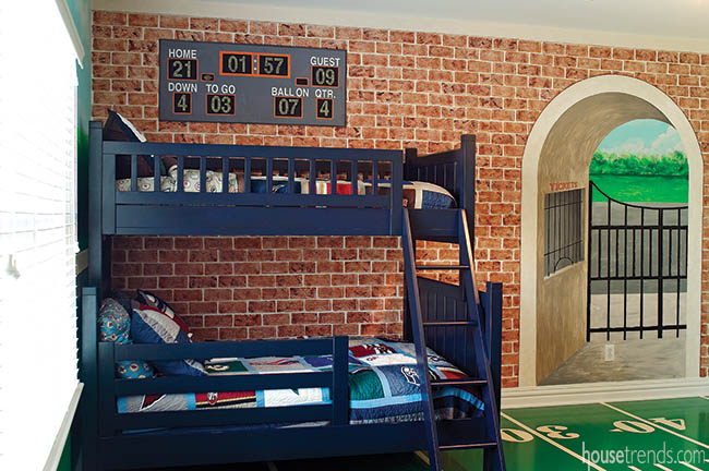 Cute football theme for a child's bedroom