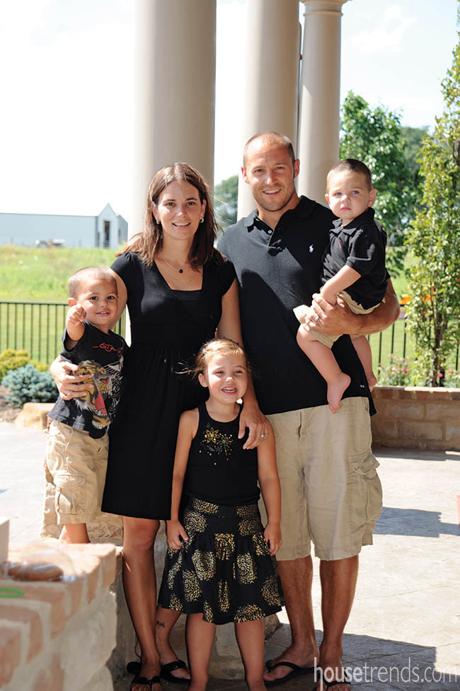 Family gets quality time on a patio
