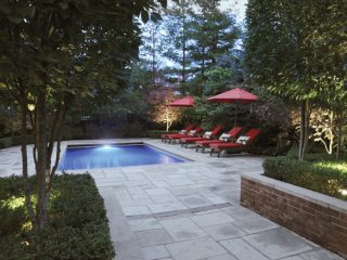 Backyard landscape ideas offer areas suitable for any weather