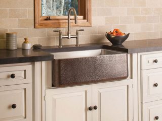 Farmhouse sink adds variety to a kitchen design