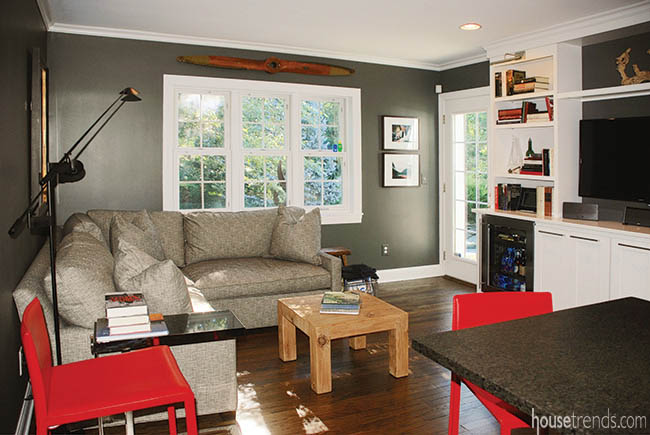 Kitchen leads to a cozy sitting area