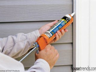 Caulking can repair house windows