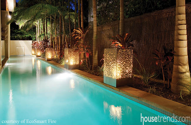 Outdoor lighting is practical and pretty