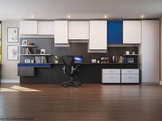 Spacious desk merges work and home life