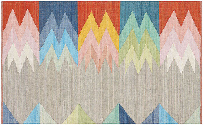 Upcycled rug with a bold design