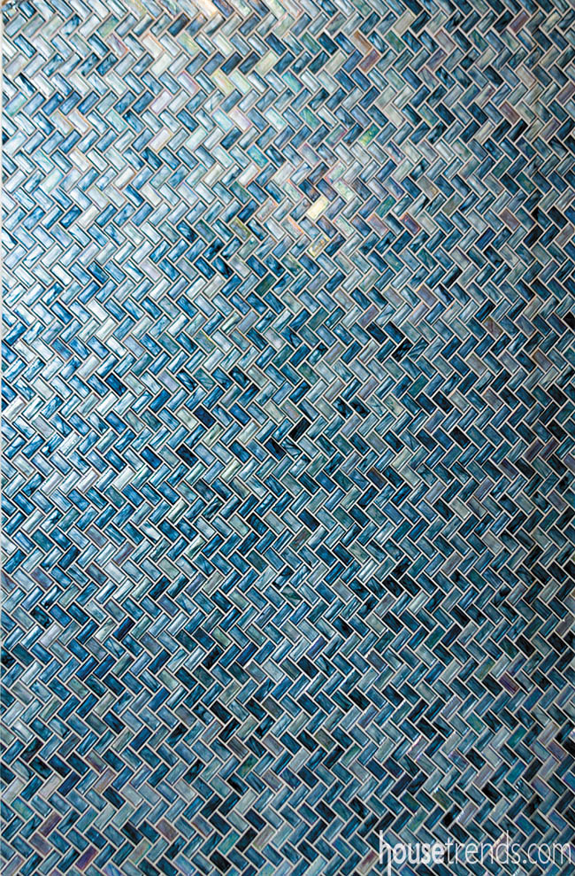 Blue tiles in a bathroom