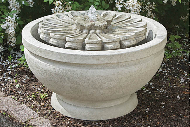 Playful fountain adds a delightful gurgle to a garden