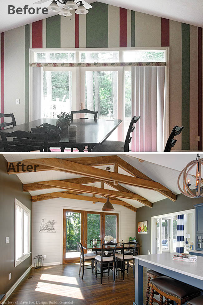 Shiplap adds contemporary touch to a kitchen