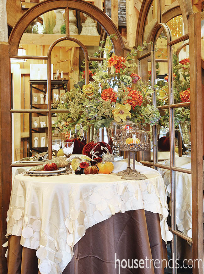 Tablecloths create a playful home design