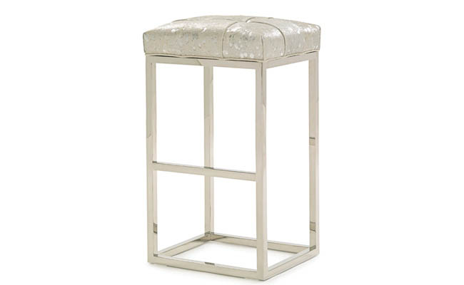 Slim bar stool with padded seat