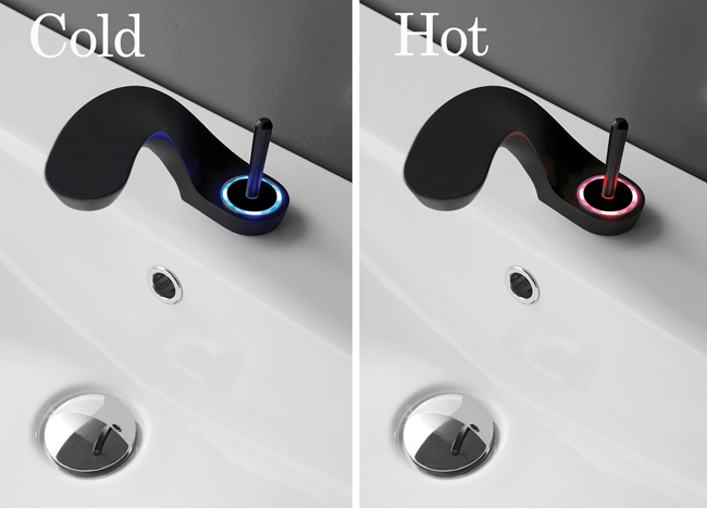 LED lights add a safety measure to faucets