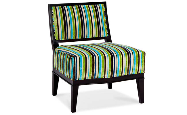 Furniture fabric features bold stripes