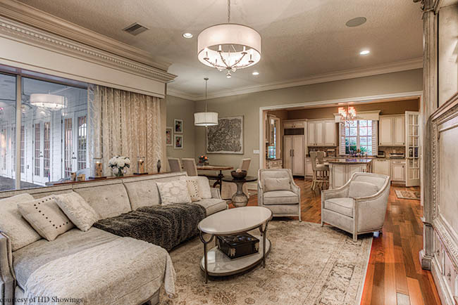 Family enjoys an open living concept