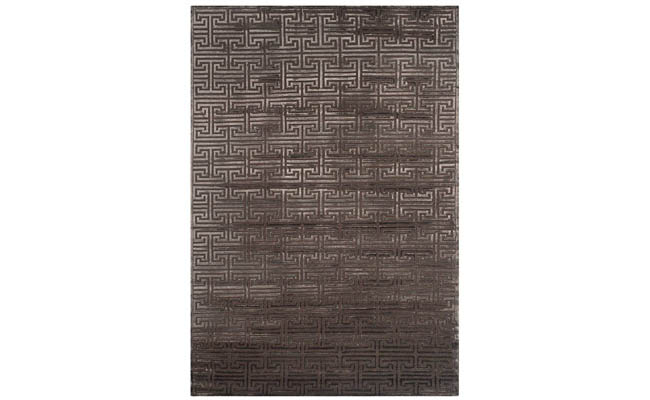 Greek key pattern adds texture to an area rug