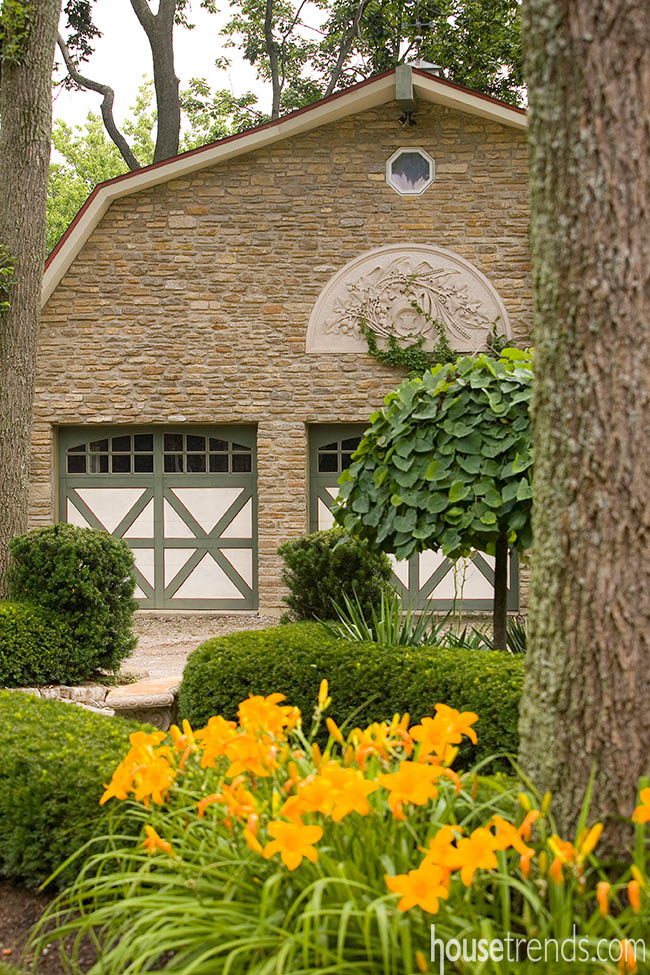 Barn made of salvaged stone