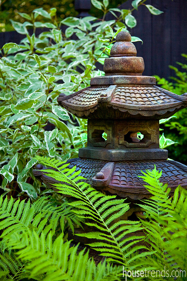 Dogwood surrounds a concrete pagoda