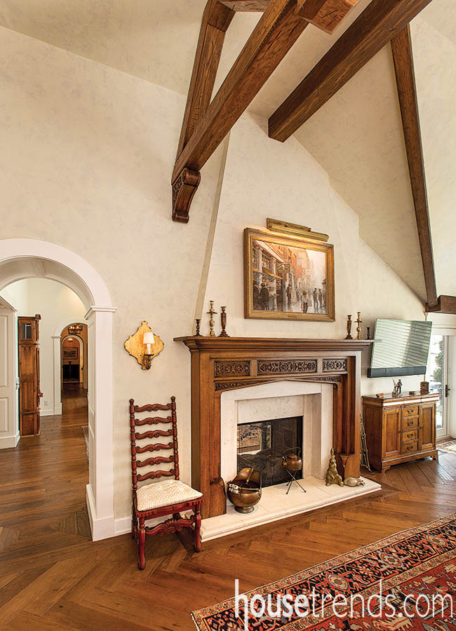 Hearth room shows off wall art