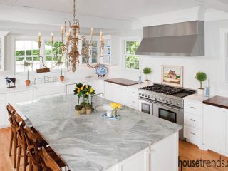 Kitchen island with easy maintenance