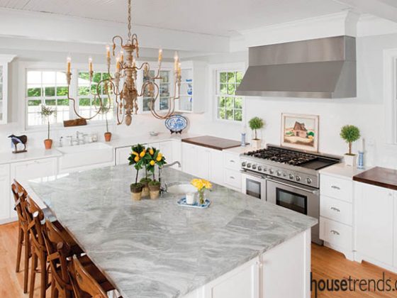 Kitchen island with easy maintenance