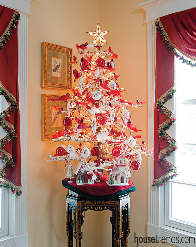 Window treatments complement holiday decor