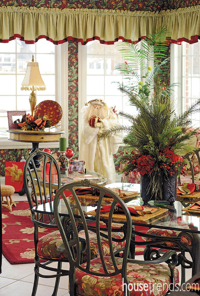 Santa Claus stands out among holiday decorations