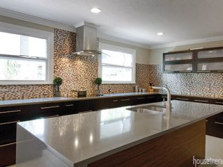 Kitchen remodel made way for a large island