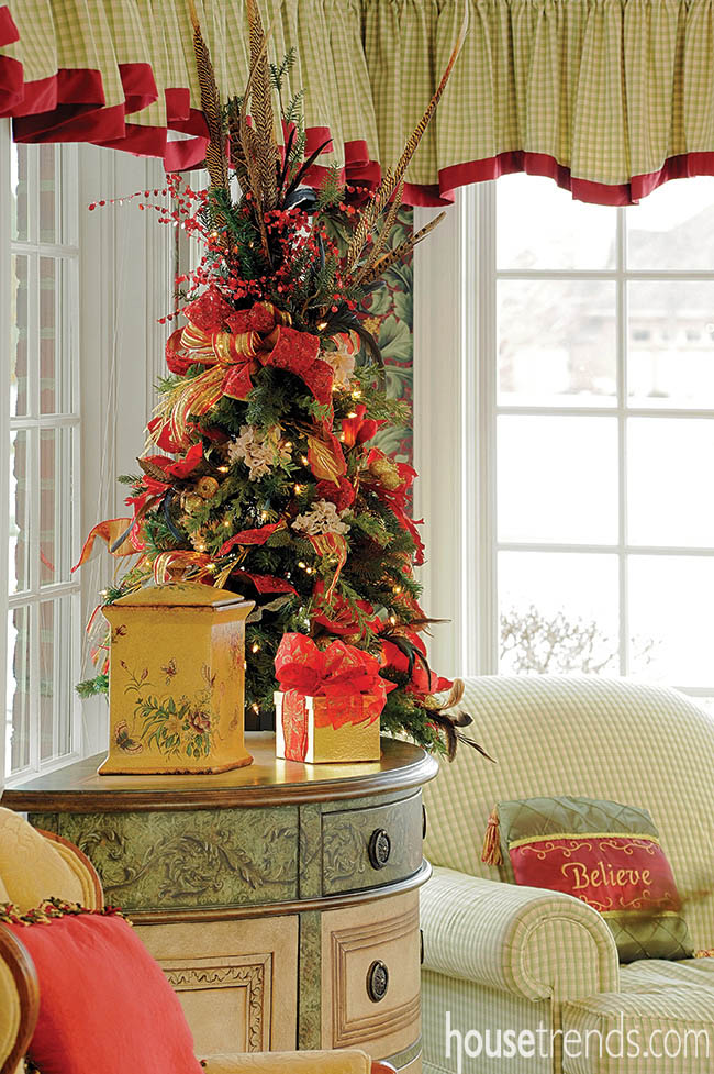 Holiday decor replaces everyday home accessories