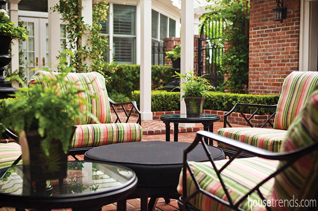 Patio furniture blends in with surroundings
