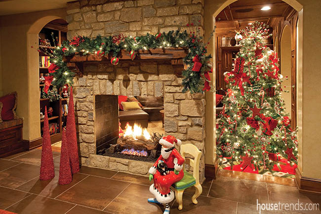Holiday decorating ideas spread through a home