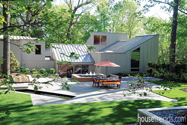 Gorgeous patio design offers plenty of room for entertaining