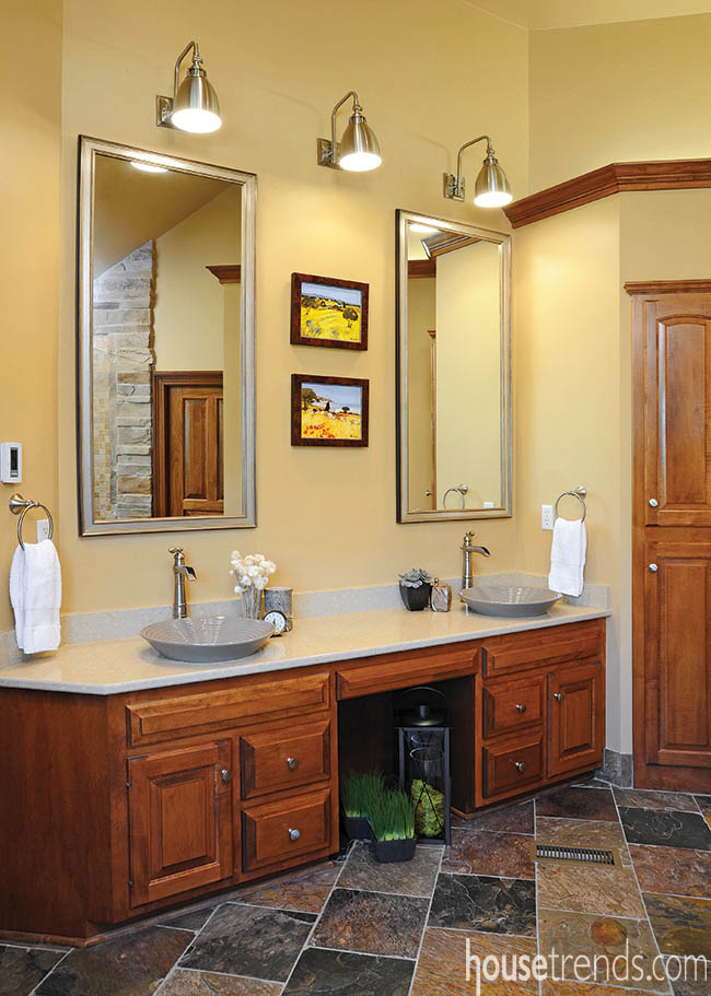 Bathroom cabinets survive a remodel