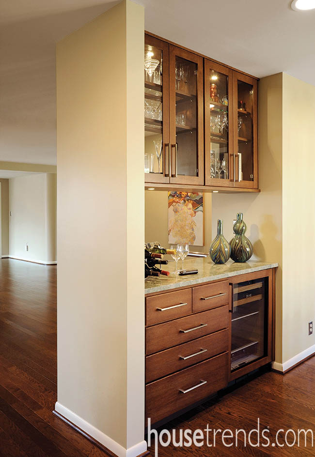 Home bar provides convenient entertaining