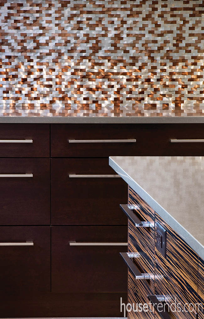 Backsplash and cabinetry complement each other