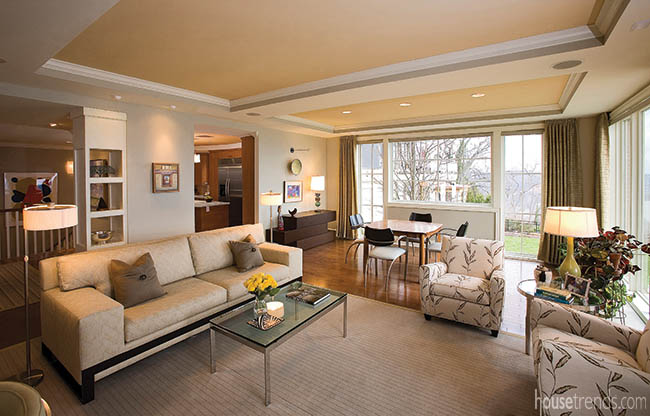 Open floor plan makes entertaining easy