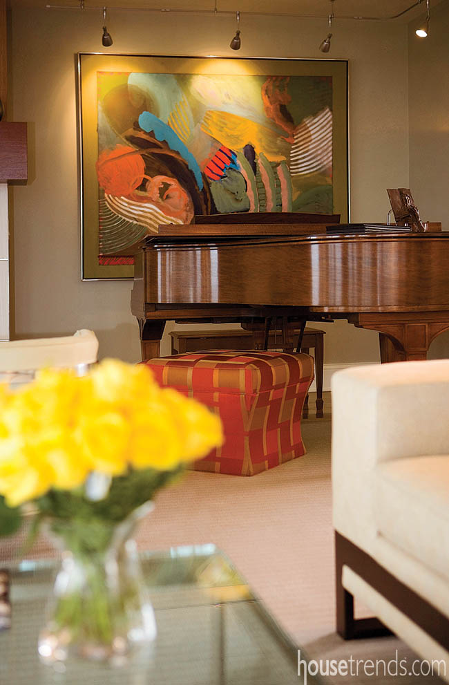 Artwork inspires a contemporary condo design