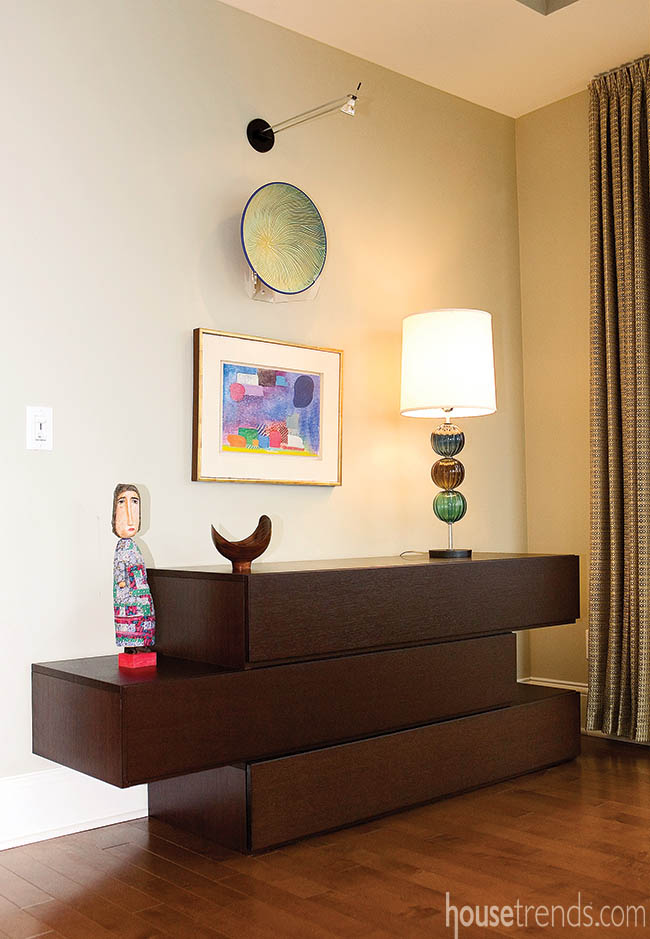 Art collection colors up a home