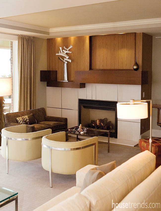 Sliding door conceals a television